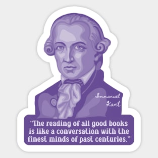 Emmanuel Kant Portrait and Quote Sticker